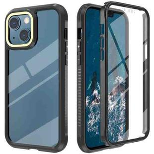 For iPhone 13 Pro C1 2 in 1 Shockproof TPU + PC Protective Case with PET Screen Protector (Black)