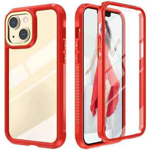 For iPhone 13 Pro Max C1 2 in 1 Shockproof TPU + PC Protective Case with PET Screen Protector (Red)