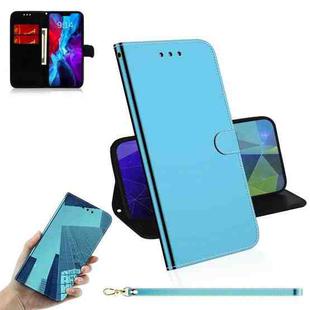 For iPhone 13 mini Imitated Mirror Surface Horizontal Flip Leather Case with Holder & Card Slots & Wallet & Lanyard (Blue)