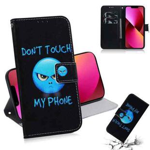 For iPhone 13 Coloured Drawing Horizontal Flip Leather Case, with Holder & Card Slots & Wallet(Anger)