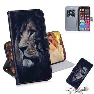 For iPhone 13 Pro Max Coloured Drawing Horizontal Flip Leather Case, with Holder & Card Slots & Wallet (Lion)