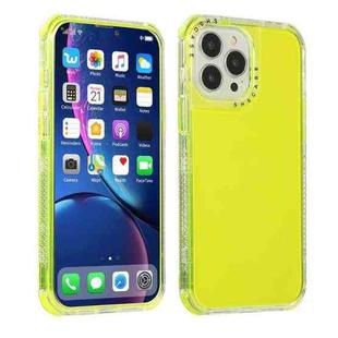 For iPhone 13 Pro Dream Transparency TPU + PC Shockproof Back Case (Fluorescent Green)