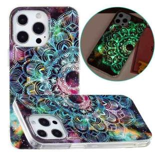 For iPhone 13 Pro Luminous TPU Soft Protective Case (Mandala Flower)