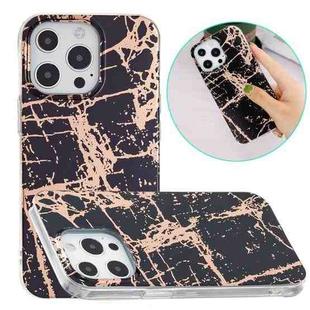 For iPhone 13 Pro Max Electroplating TPU Protective Case (Black Gold)