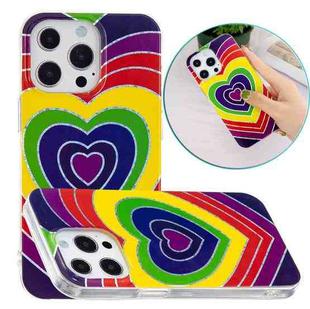 For iPhone 13 Pro Max Electroplating TPU Protective Case (Love Heart)