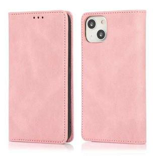 For iPhone 13 mini Strong Magnetic Crazy Horse Texture Horizontal Flip Leather Case with Holder & Card Slots & Wallet (Rose Gold)