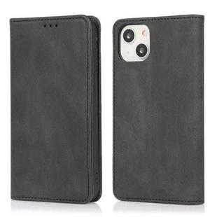 For iPhone 13 Pro Strong Magnetic Crazy Horse Texture Horizontal Flip Leather Case with Holder & Card Slots & Wallet (Black)