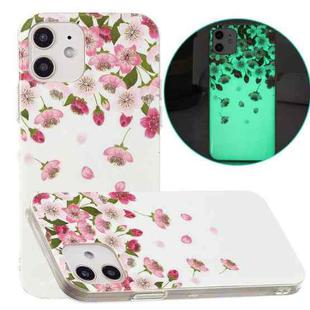 For iPhone 12 mini Luminous TPU Pattern Soft Protective Case (Cherry Blossoms)