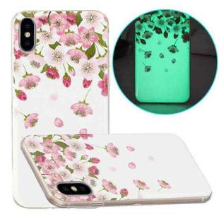 Luminous TPU Pattern Soft Protective Case For iPhone XS Max(Cherry Blossoms)