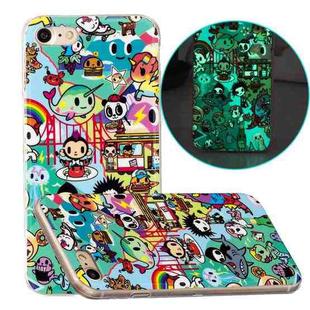 For iPhone SE 2022 / SE 2020 / 8 / 7 Luminous TPU Pattern Soft Protective Case(Zoo)