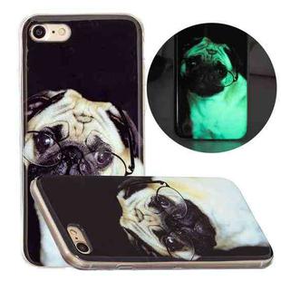 For iPhone SE 2022 / SE 2020 / 8 / 7 Luminous TPU Pattern Soft Protective Case(Glasses Dog)
