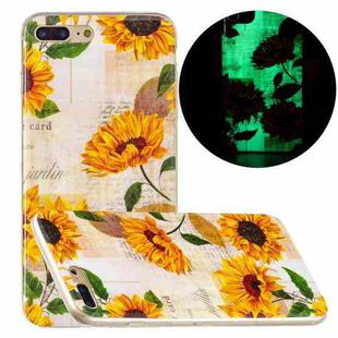 Luminous TPU Pattern Soft Protective Case For iPhone 8 Plus / 7 Plus(Sunflower)