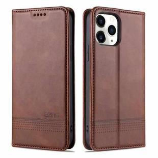 For iPhone 13 mini AZNS Magnetic Calf Texture Horizontal Flip Leather Case with Card Slots & Holder & Wallet (Dark Brown)