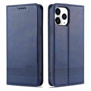 For iPhone 13 mini AZNS Magnetic Calf Texture Horizontal Flip Leather Case with Card Slots & Holder & Wallet (Dark Blue)