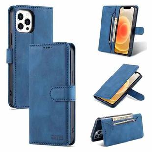 For iPhone 13 AZNS Dream Second Generation Skin Feel PU+TPU Horizontal Flip Leather Case with Holder & Card Slots & Wallet(Blue)
