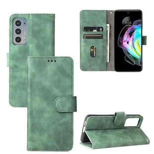 For Motorola Edge 20 Solid Color Skin Feel Magnetic Buckle Horizontal Flip Calf Texture PU Leather Case with Holder & Card Slots & Wallet(Green)