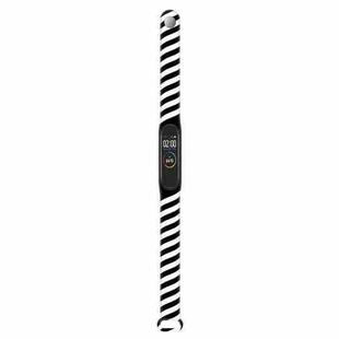 For Xiaomi Mi Band 6 / 5 Silicone Watch Band(Zebra Texture)
