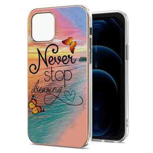 For iPhone 13 mini Electroplating Pattern IMD TPU Shockproof Case (Dream Chasing Butterfly)
