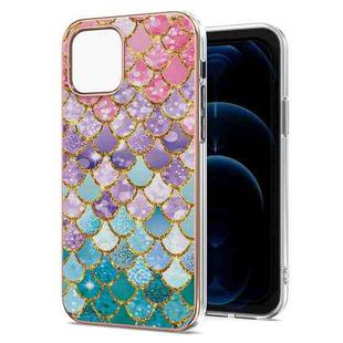 For iPhone 13 Pro Max Electroplating Pattern IMD TPU Shockproof Case (Colorful Scales)