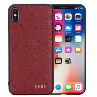 For iPhone 11 GEBEI Full-coverage Shockproof Leather Protective Case(Red)