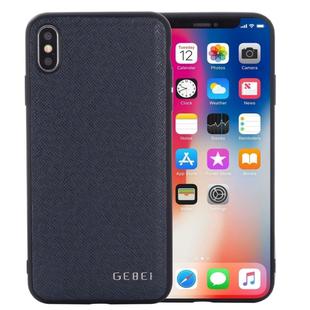 For iPhone 11 GEBEI Full-coverage Shockproof Leather Protective Case(Blue)