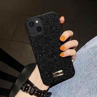 For iPhone 13 mini SULADA Shockproof TPU + Handmade Leather Case (Black)