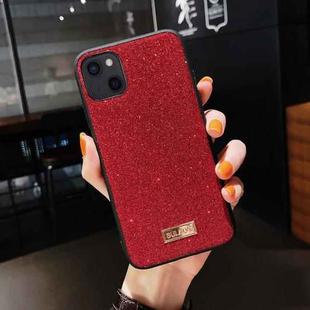 For iPhone 13 mini SULADA Shockproof TPU + Handmade Leather Case (Red)