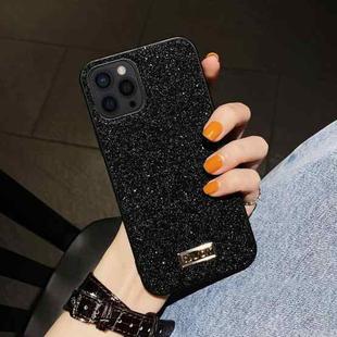 For iPhone 13 Pro Max SULADA Shockproof TPU + Handmade Leather Case (Black)