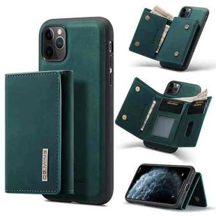 DG.MING M1 Series 3-Fold Multi Card Wallet  Back Cover Shockproof Case with Holder Function For iPhone 11 Pro(Green)