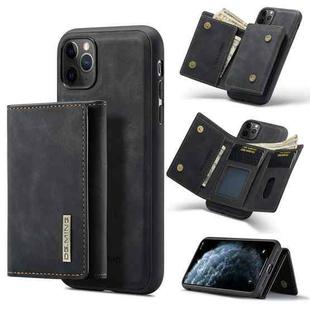 DG.MING M1 Series 3-Fold Multi Card Wallet  Back Cover Shockproof Case with Holder Function For iPhone 11 Pro Max(Black)