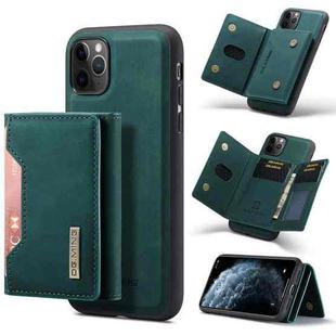 DG.MING M2 Series 3-Fold Multi Card Bag Back Cover Shockproof Case with Wallet & Holder Function For iPhone 11 Pro(Green)