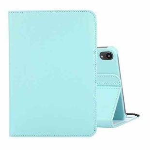 For iPad mini 6 360 Degree Rotation Litchi Texture Flip Leather Tablet Case with Holder(Sky Blue)