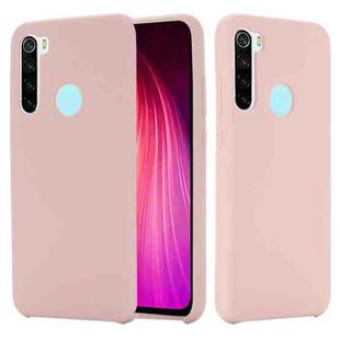 For Xiaomi Redmi Note 8 2021 Pure Color Liquid Silicone Shockproof Full Coverage Case(Pink)