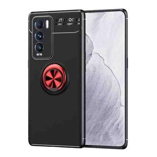 For OPPO Realme GT Explorer Master Metal Ring Holder 360 Degree Rotating TPU Case(Black+Red)