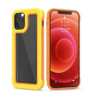 Crystal PC + TPU Shockproof Case For iPhone 12 / 12 Pro(Yellow + Orange)