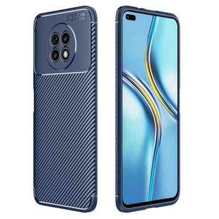 Carbon Fiber Texture Shockproof TPU Case For Honor X20(Blue)