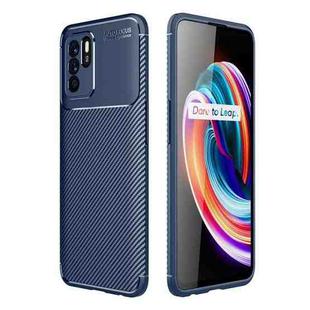 Carbon Fiber Texture Shockproof TPU Case For OPPO Reno6 Z(Blue)