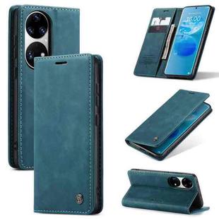 CaseMe 013 Multifunctional Horizontal Flip Leather Case with Holder & Card Slot & Wallet For Huawei P50 Pro(Blue)