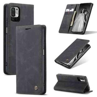 CaseMe 013 Multifunctional Horizontal Flip Leather Case with Holder & Card Slot & Wallet For Xiaomi Redmi Note 10 5G(Black)