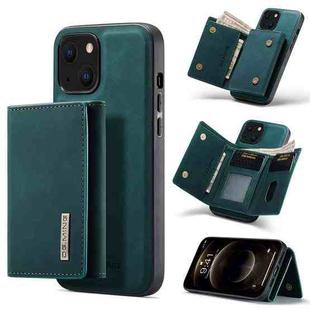For iPhone 13 mini DG.MING M1 Series 3-Fold Multi Card Wallet Shockproof Case with Holder Function (Green)