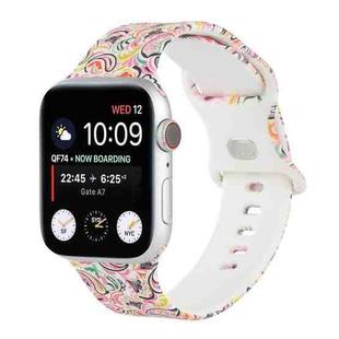 8-buckle Printed Strap Watch Band For Apple Watch Ultra 49mm / Series 8&7 45mm / SE 2&6&SE&5&4 44mm / 3&2&1 42mm(Pink)