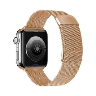 Double Section Milanese Magnetic Elasticity Strap Watch Band For Apple Watch Ultra 49mm / Series 8&7 45mm / SE 2&6&SE&5&4 44mm / 3&2&1 42mm(Rose Gold)