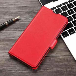 For Xiaomi Redmi Note 10 / Note 10S Ultra-thin Voltage Side Buckle PU + TPU Horizontal Flip Leather Case with Holder & Card Slot(Red)