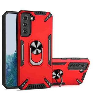 For Samsung Galaxy S21 5G PC + TPU Protective Case with 360 Degrees Rotatable Ring Holder(Red)