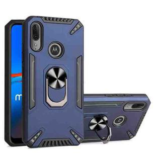 For Motorola Moto E6 Plus PC + TPU Protective Case with 360 Degrees Rotatable Ring Holder(Royal Blue)
