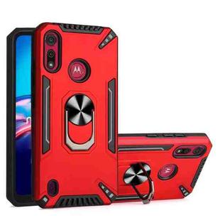 For Motorola Moto E6s 2020 PC + TPU Protective Case with 360 Degrees Rotatable Ring Holder(Red)