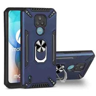 For Motorola Moto E7 PC + TPU Protective Case with 360 Degrees Rotatable Ring Holder(Royal Blue)