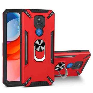 For Motorola Moto G Play 2021 PC + TPU Protective Case with 360 Degrees Rotatable Ring Holder(Red)
