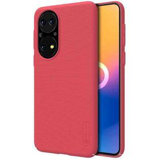 For Huawei P50 NILLKIN Frosted Concave-convex Texture PC Protective Case(Red)