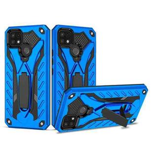 For OPPO Realme C21Y Shockproof TPU + PC Protective Case with Holder(Blue)